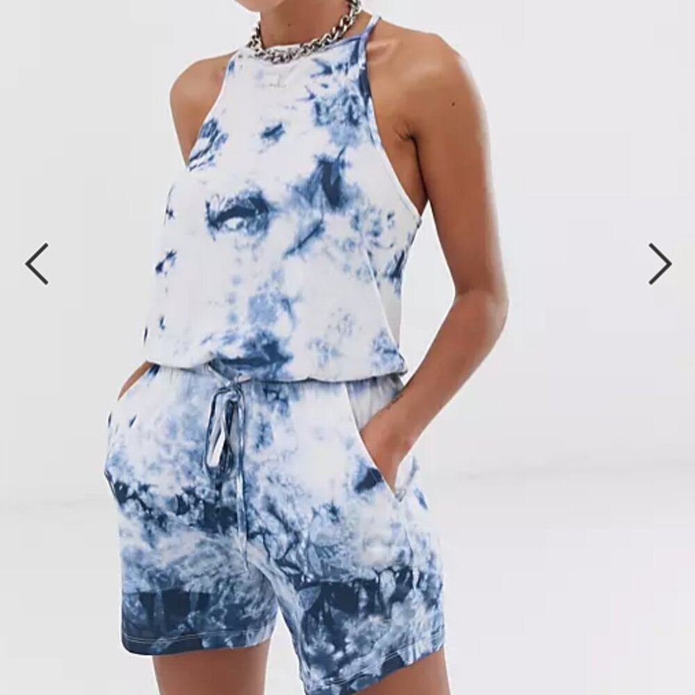ASOS Noisy May tie dye playsuit